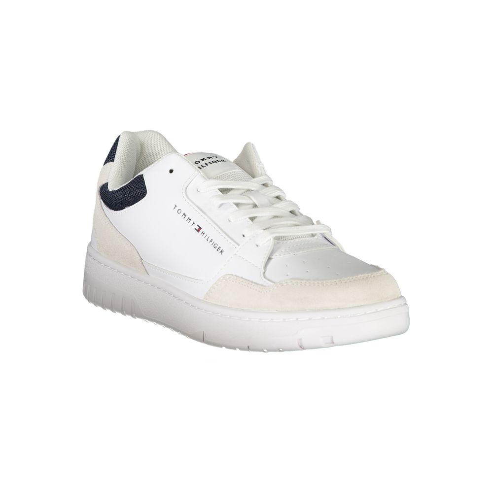 Baskets en cuir blanc Tommy Hilfiger pour hommes