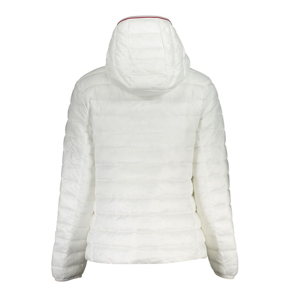 Tommy Hilfiger Chic White Water-Repellent Jacket with Hood