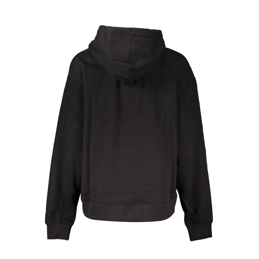 Calvin Klein – Schickes schwarzes Kapuzensweatshirt mit Fleece-Innenseite