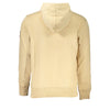 Calvin Klein Beige Brushed Cotton Hoodie with Central Pocket