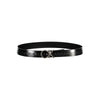 Ceinture élégante en cuir noir avec boucle en métal Calvin Klein