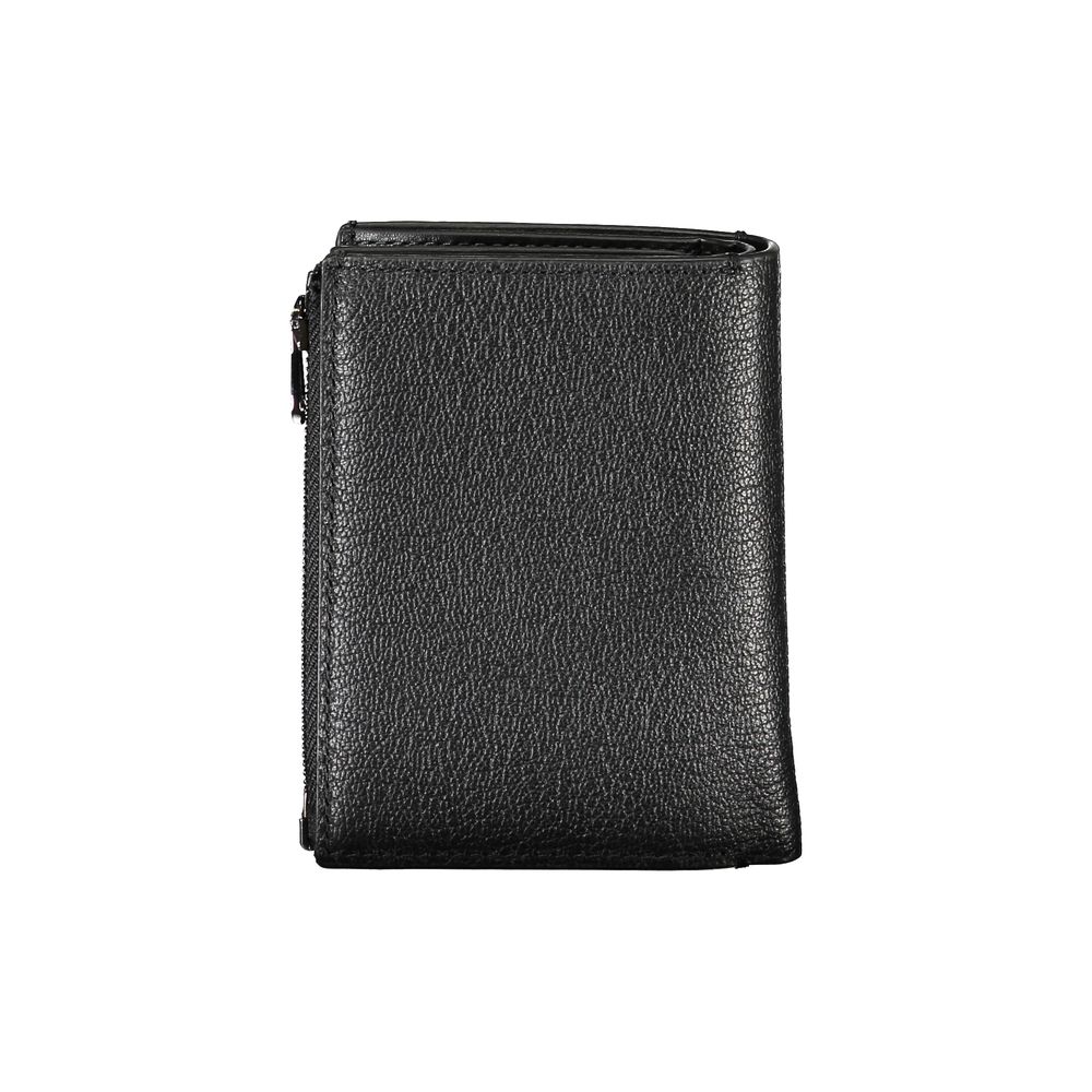 Calvin Klein – Elegante schwarze Lederbrieftasche mit Münzfach