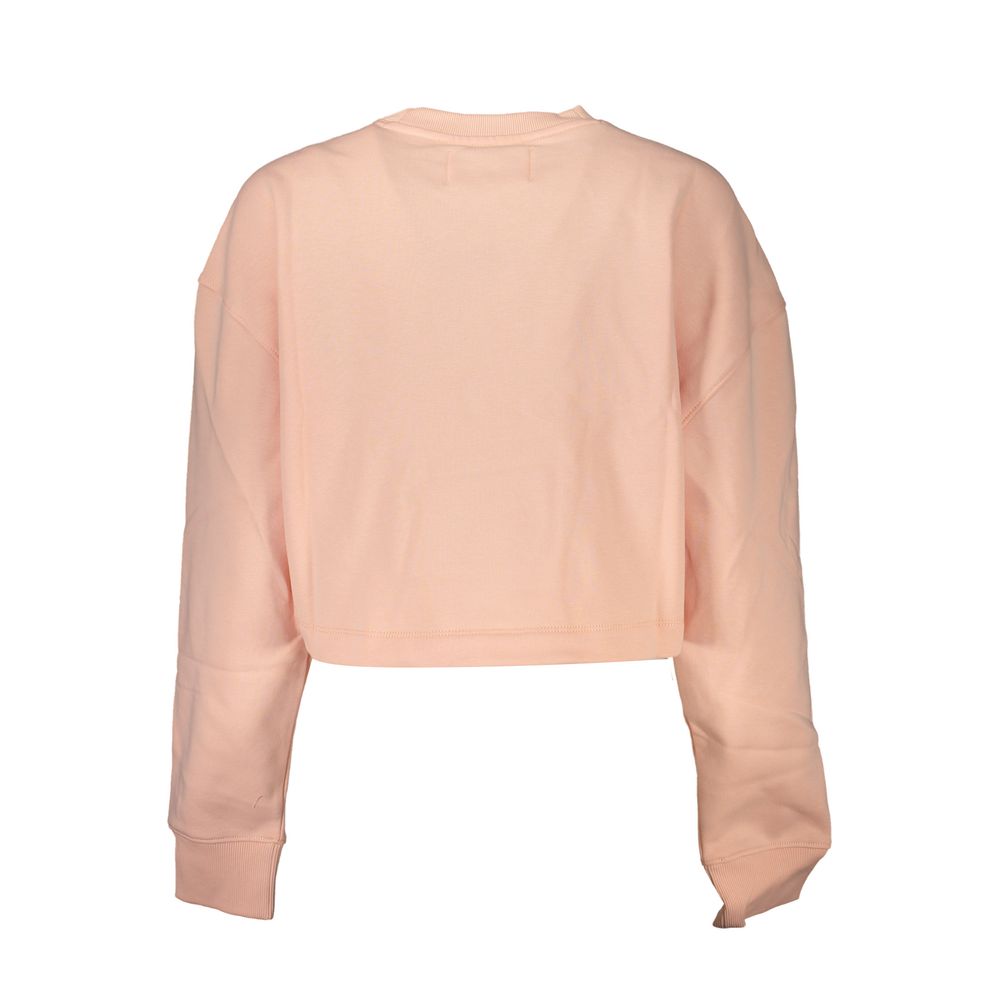 Sweat-shirt ras du cou en polaire rose chic de Calvin Klein