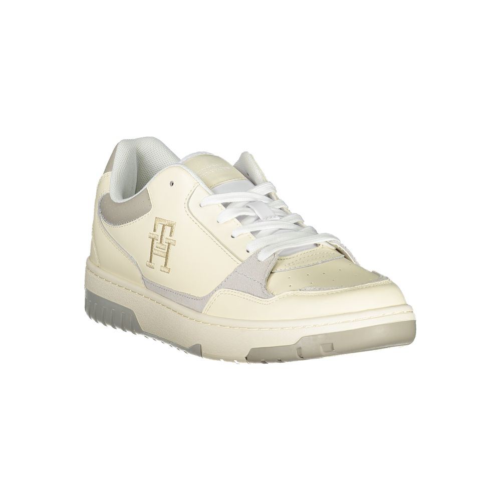 Beige Sport-Sneakers von Tommy Hilfiger mit einzigartiger Stickerei