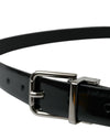 Ceinture élégante en cuir Dolce &amp; Gabbana avec fermeture à boucle en métal