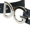 Ceinture élégante en cuir bleu Dolce &amp; Gabbana avec boucle en métal