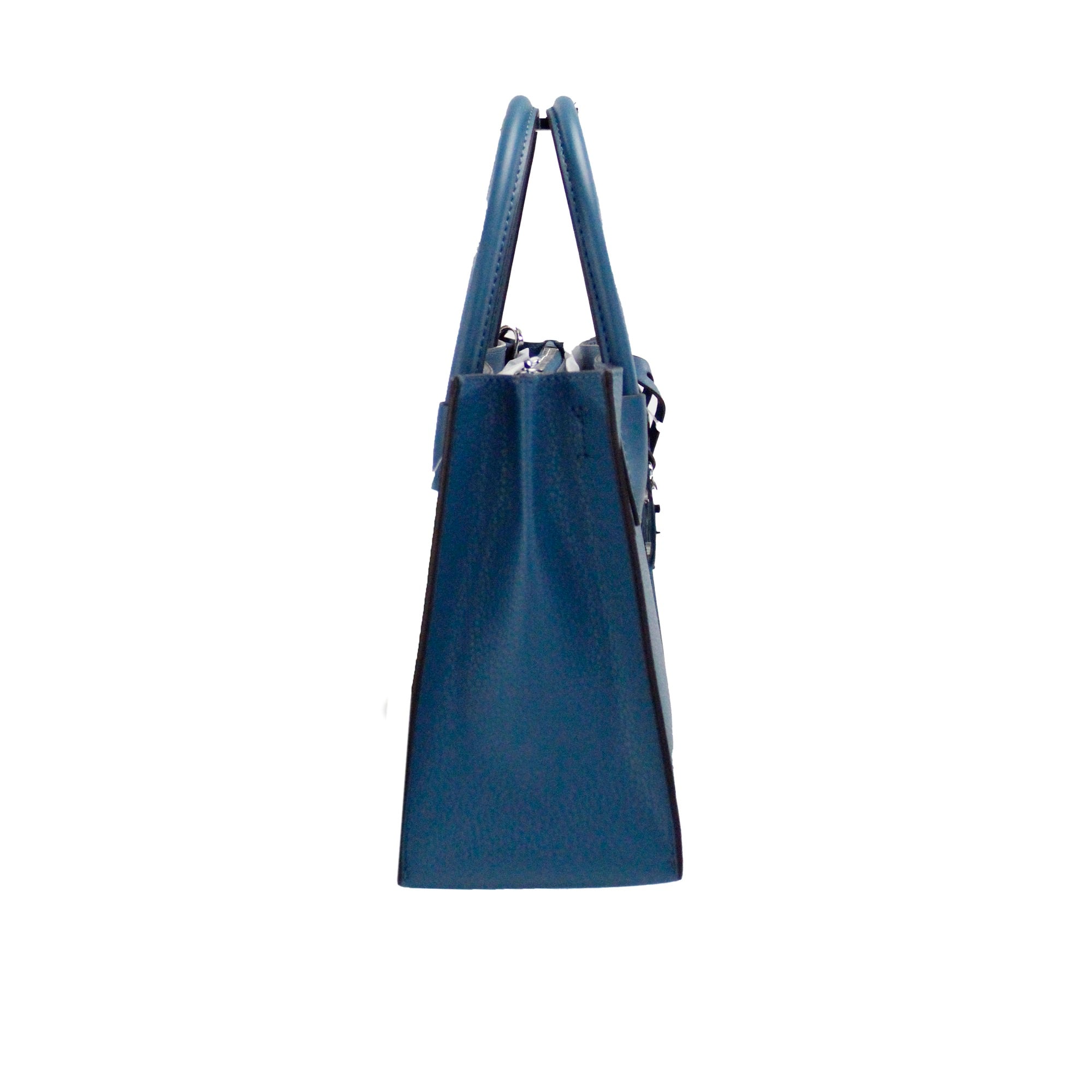 Sac bandoulière Michael Kors Mercer de taille moyenne en cuir galet bleu sarcelle 