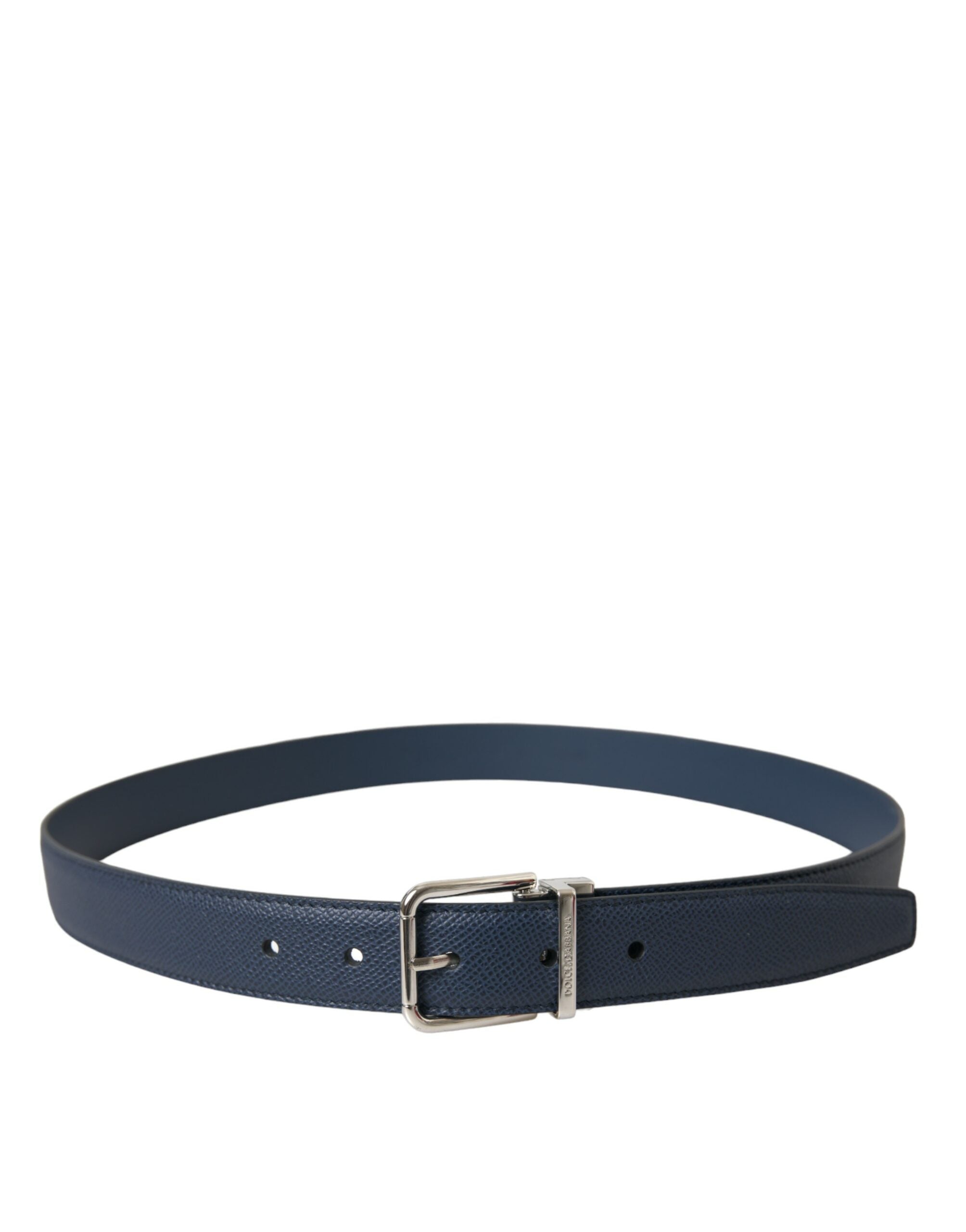 Ceinture élégante en cuir bleu marine Dolce & Gabbana