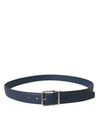 Ceinture élégante en cuir bleu marine Dolce &amp; Gabbana