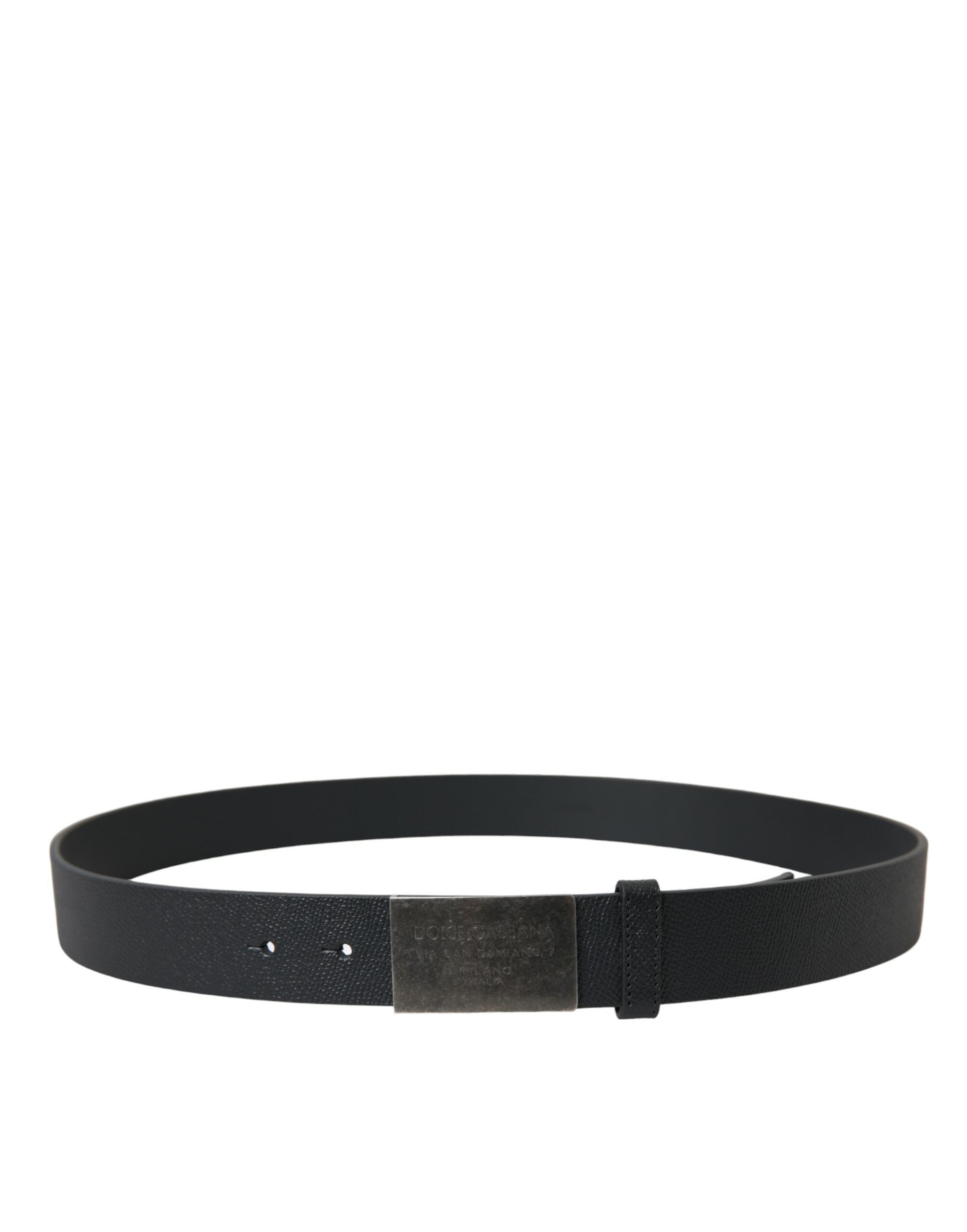 Ceinture élégante en cuir de veau noir Dolce & Gabbana