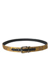 Ceinture élégante en cuir doré Dolce &amp; Gabbana