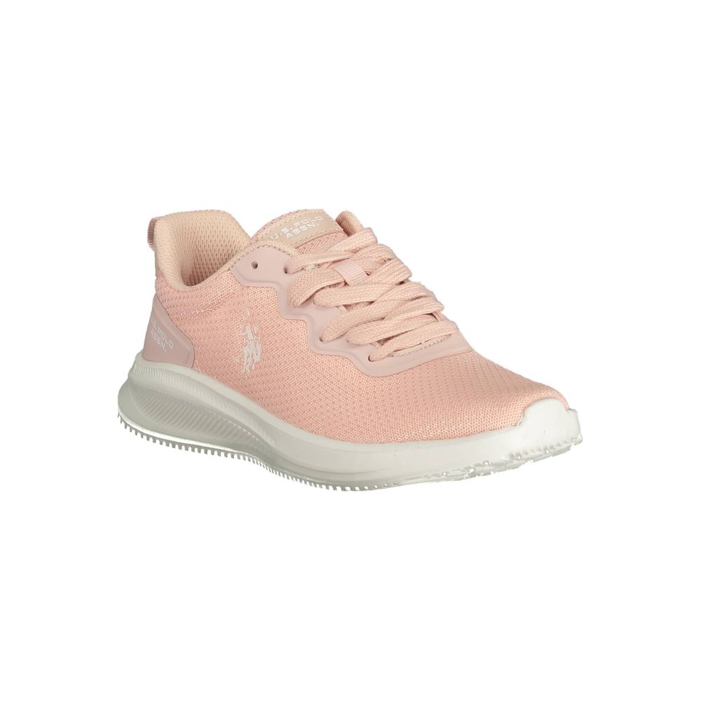 US POLO ASSN. Schicke rosa Schnürsneaker mit kontrastierenden Details