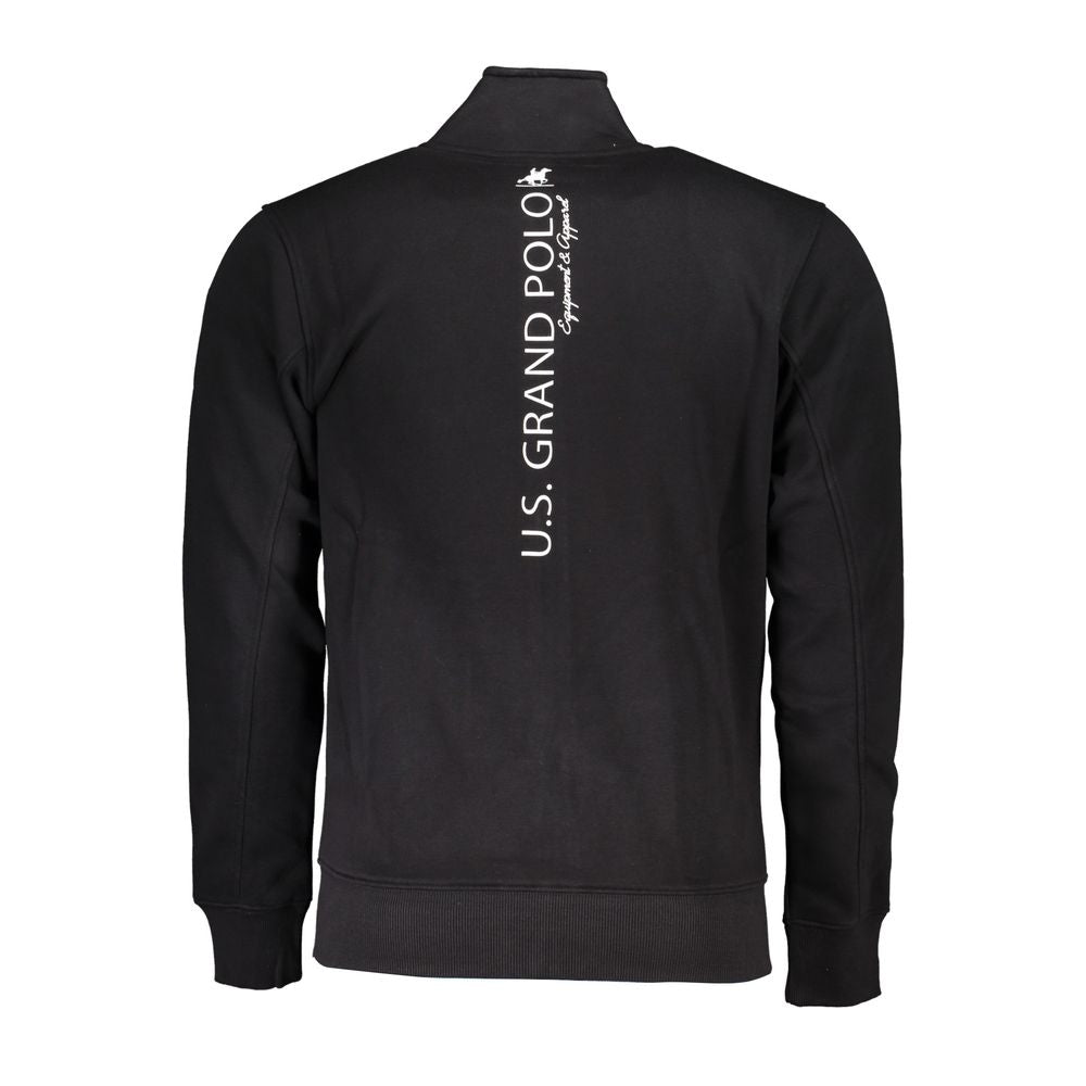 US Grand Polo Schickes Langarm-Sweatshirt aus Fleece mit Kontrastdetails