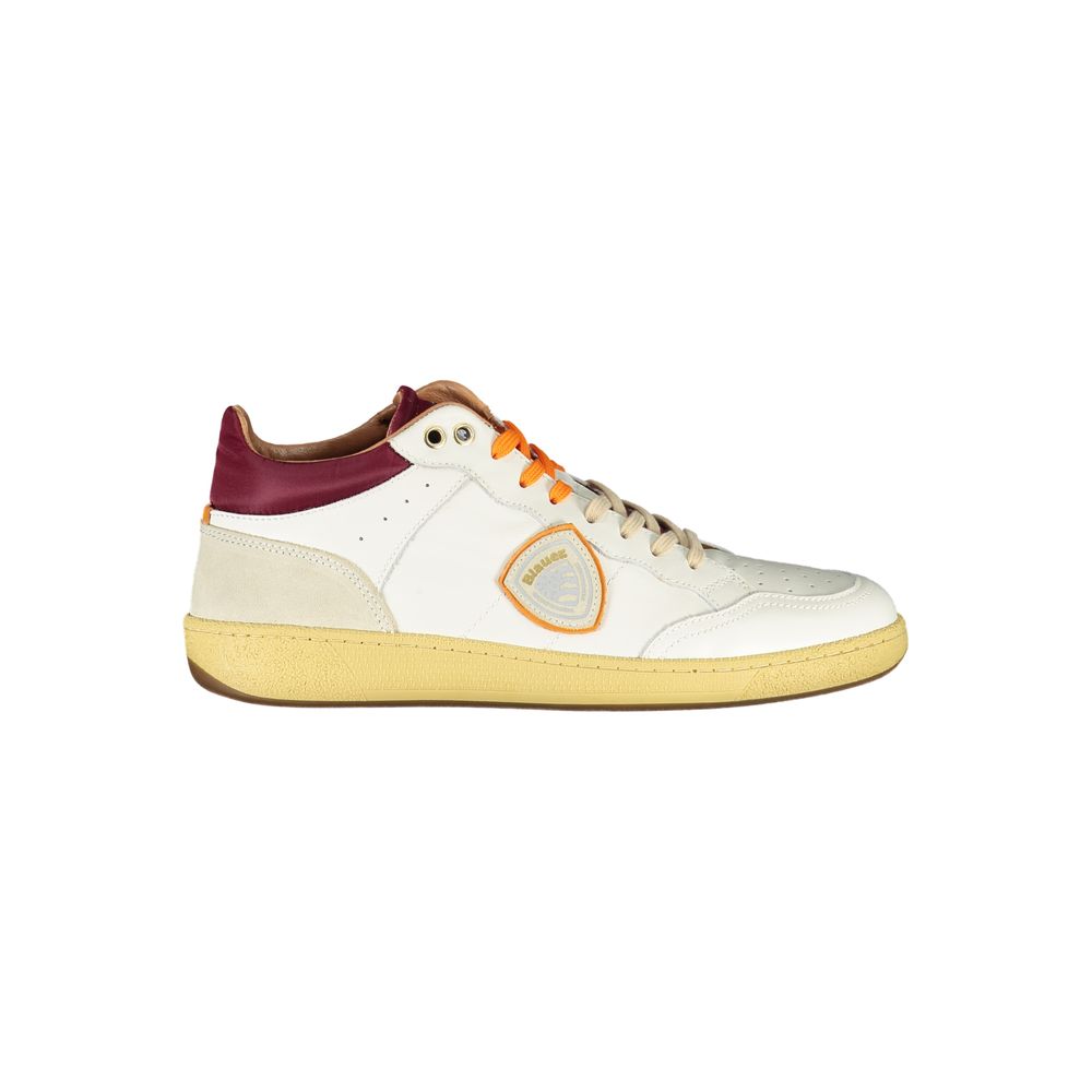 Blauer Sleek White Sneakers with Contrast Accents