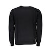 Harmont &amp; Blaine Eleganter schwarzer Pullover mit V-Ausschnitt und Stickerei