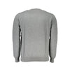 Harmont & Blaine Chic Gray Crew Neck Cotton Blend Sweater