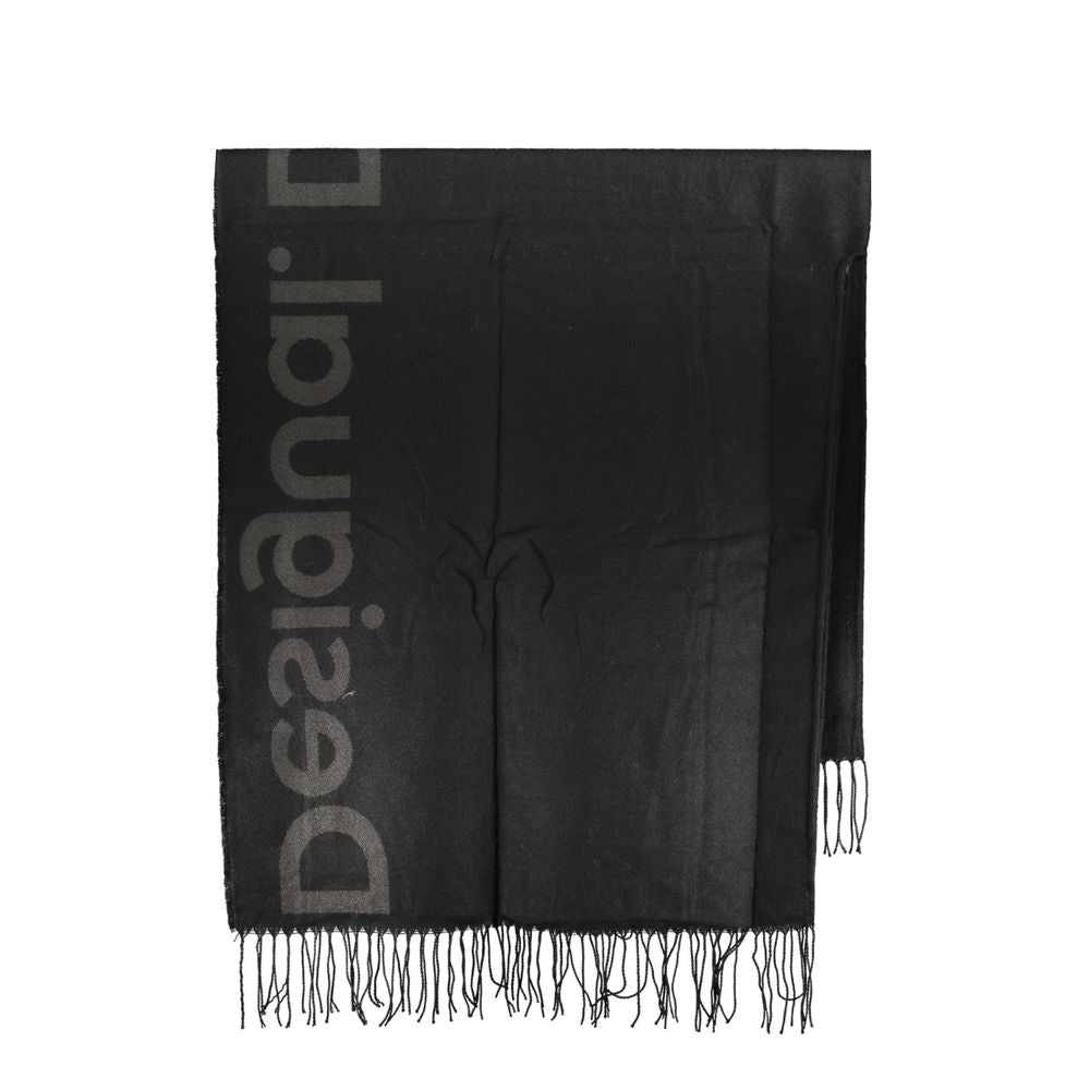 Poncho chic à détails contrastés Desigual en noir intemporel