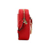 Sac à bandoulière Michael Kors Jet Set Large East West en cuir rouge vif avec chaîne et fermeture éclair