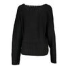 Patrizia Pepe Eleganter Langarmpullover mit V-Ausschnitt und schicken Details