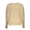 Pull col rond beige chic de Patrizia Pepe avec détails contrastés