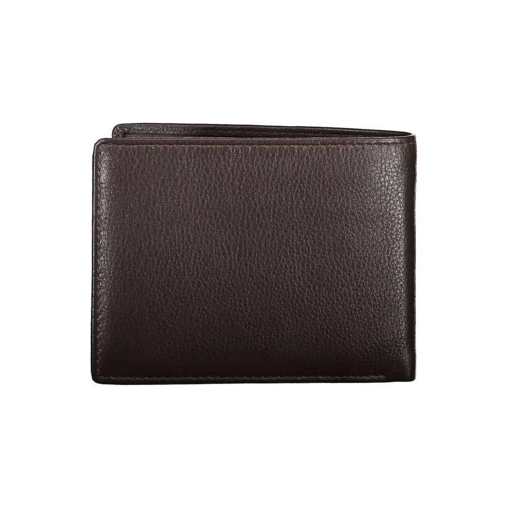 Aeronautica Militare Elegant Brown Leather Wallet with Logo