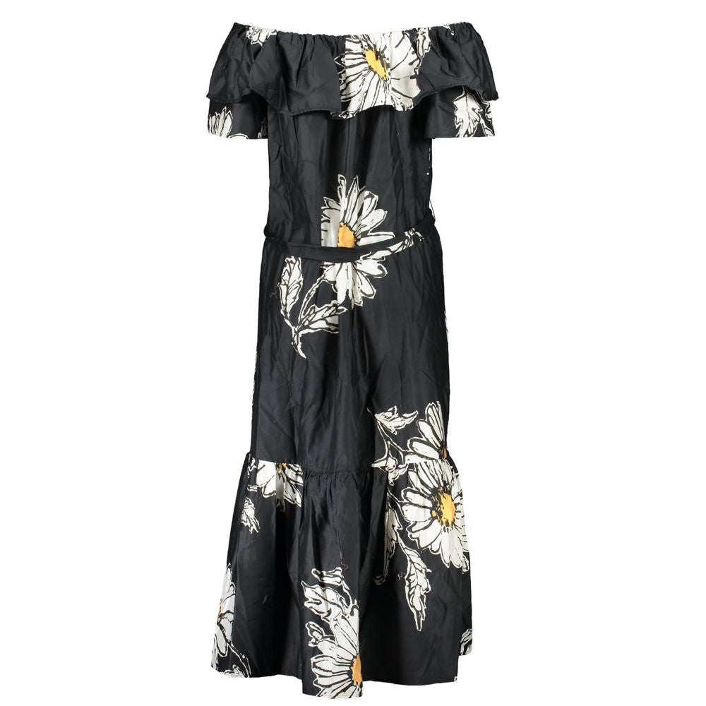 Robe longue élégante à manches courtes avec ceinture amovible Desigual