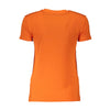 Patrizia Pepe Elegantes orangefarbenes Strass-T-Shirt