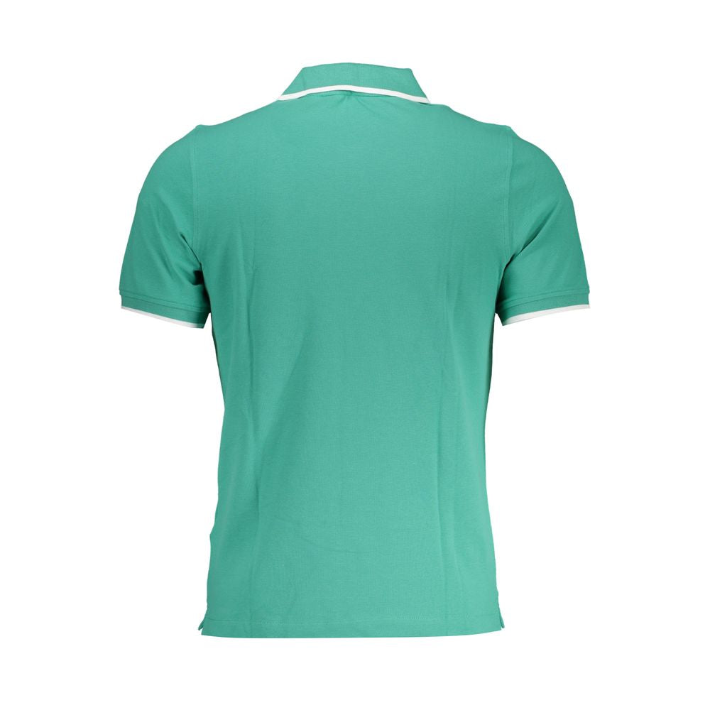 K-WAY Elegantes grünes Poloshirt aus Baumwollstretch