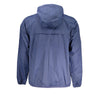 K-WAY Elegante, wasserdichte blaue Jacke mit Kontrastdetails