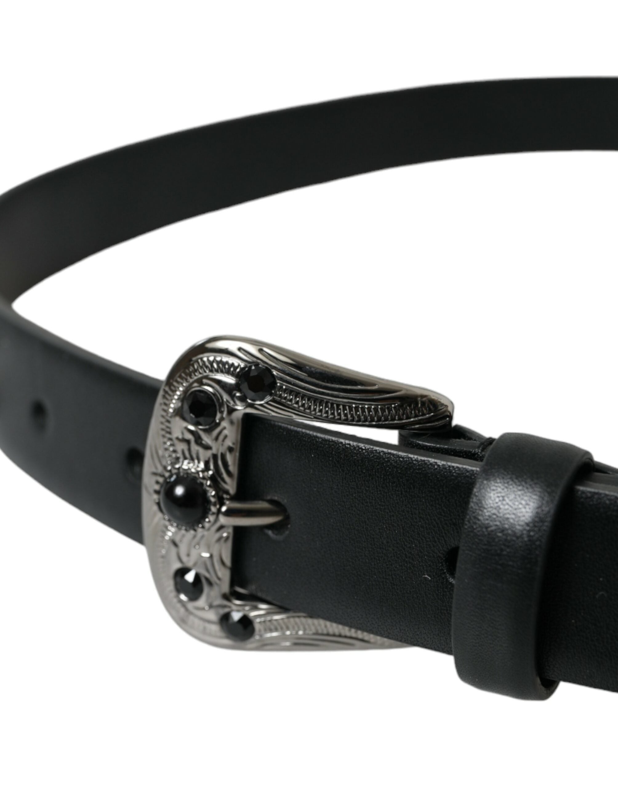 Ceinture en cuir avec logo gravé Dolce & Gabbana