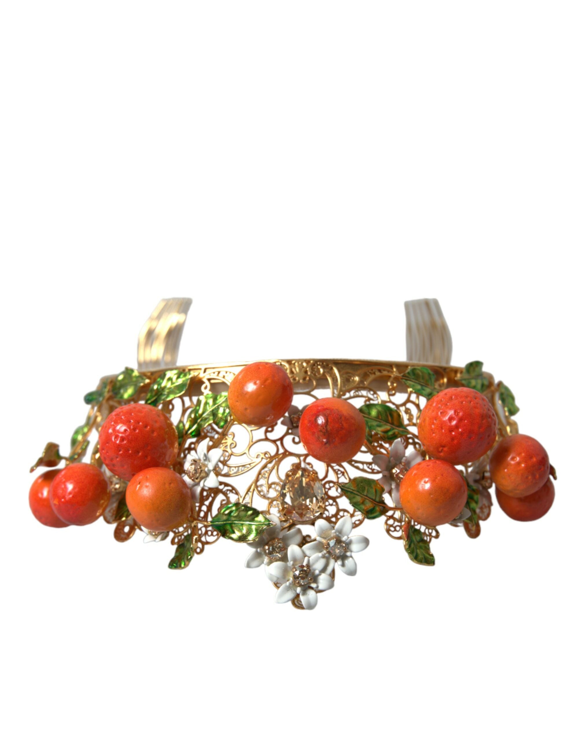 Couronne orange sicilienne en cristal multicolore Dolce & Gabbana