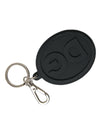 Dolce & Gabbana Chic Black and Silver Logo Keychain