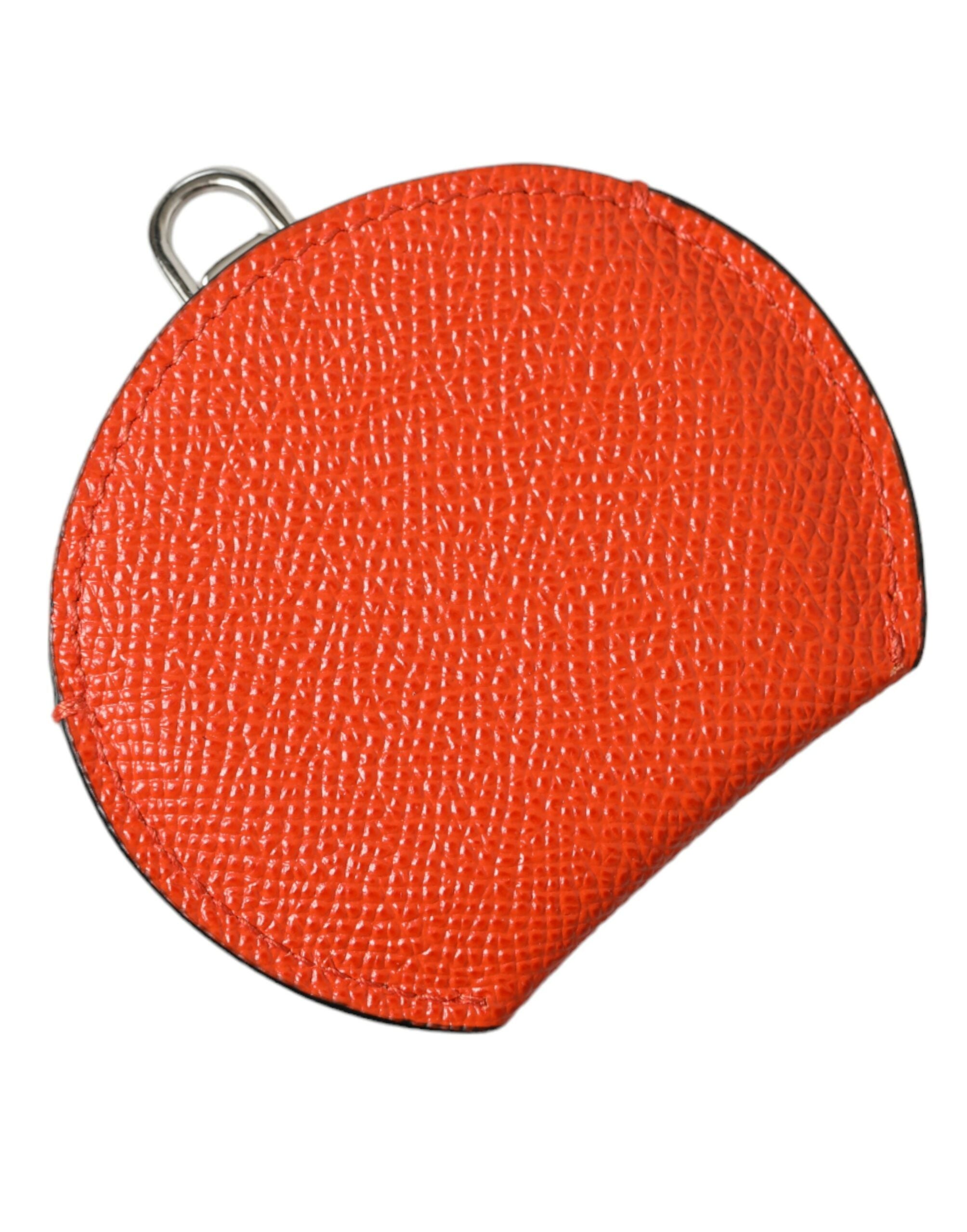 Porte-miroir élégant en cuir orange Dolce & Gabbana