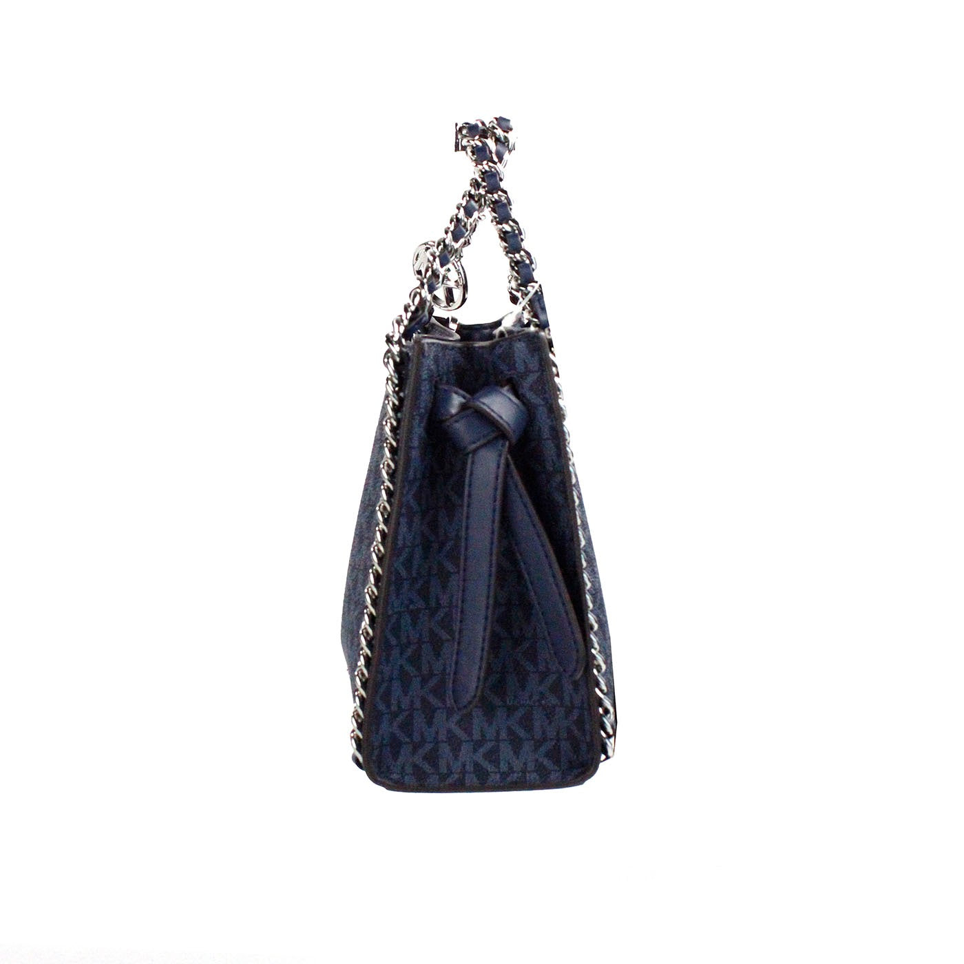 Sac à bandoulière Michael Kors Mina Small avec ceinture et chaîne en PVC bleu marine