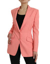 Dolce &amp; Gabbana Schicker Blazer mit steigendem Revers in Rosa