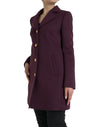 Dolce &amp; Gabbana Eleganter lila Trenchcoat aus Wolle und Kaschmir