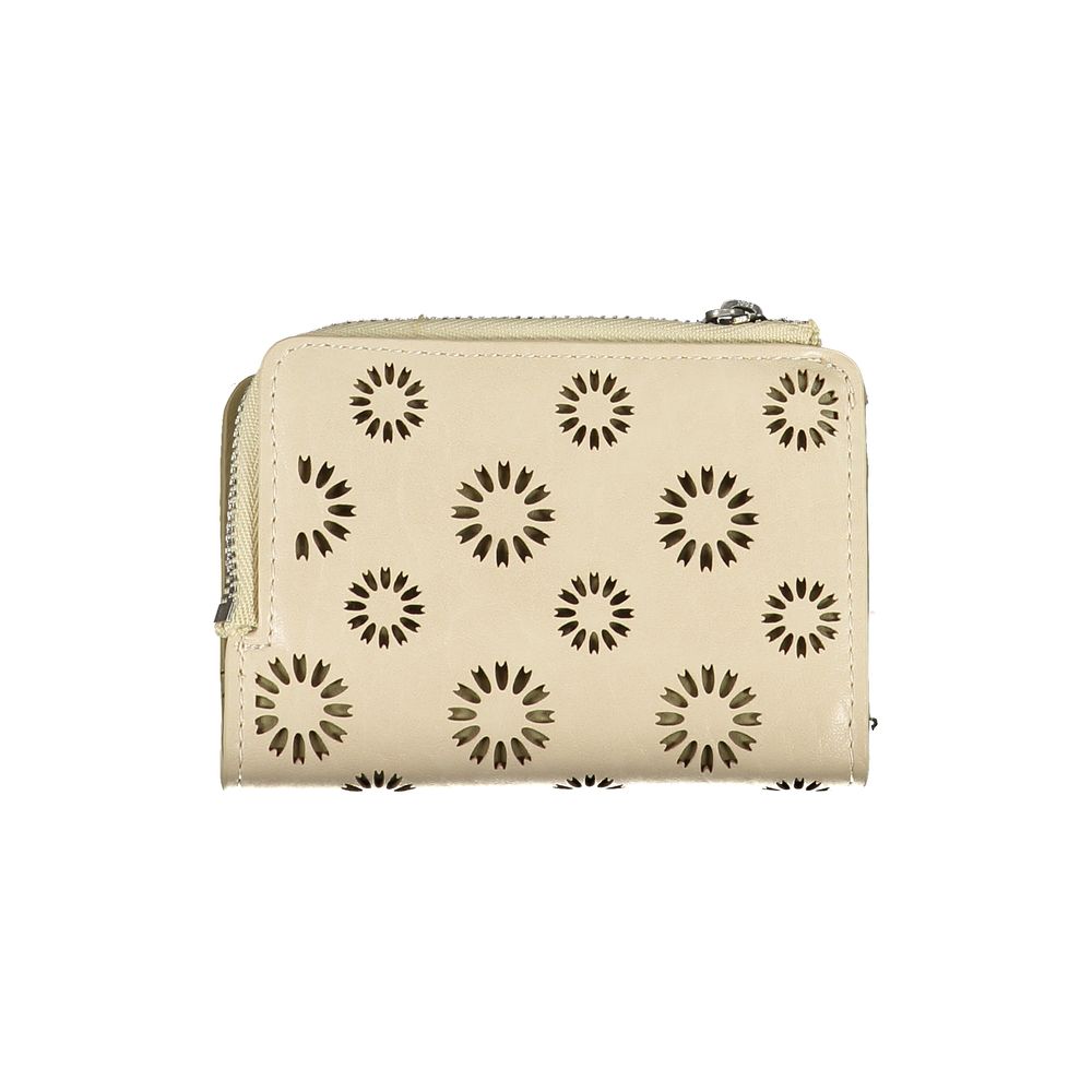 Portefeuille en polyéthylène beige Desigual