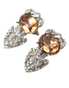 Dolce & Gabbana Orange Crystal Screw Back 925 Sterling Silver Earrings