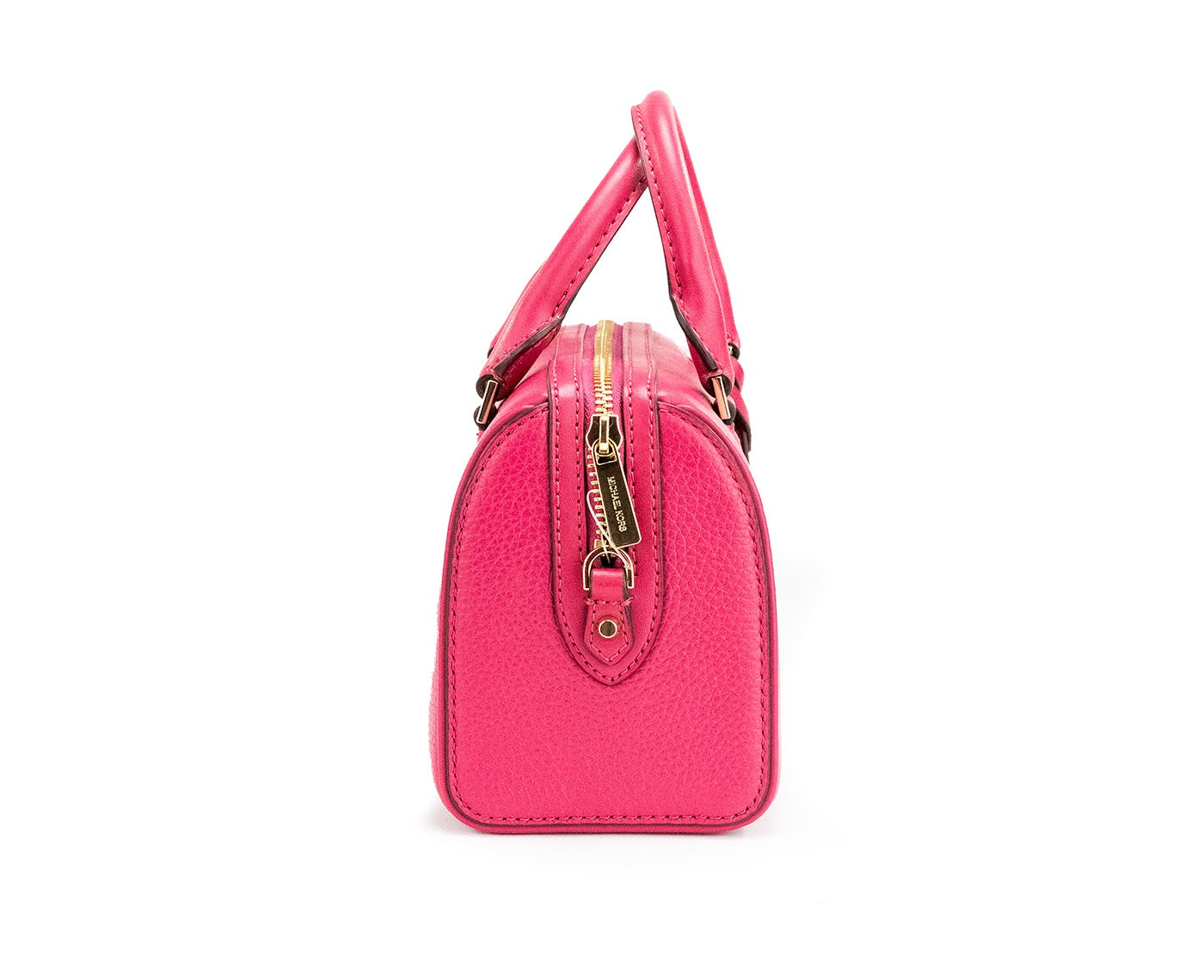 Sac à main à bandoulière en cuir rose carmin Michael Kors Travel XS