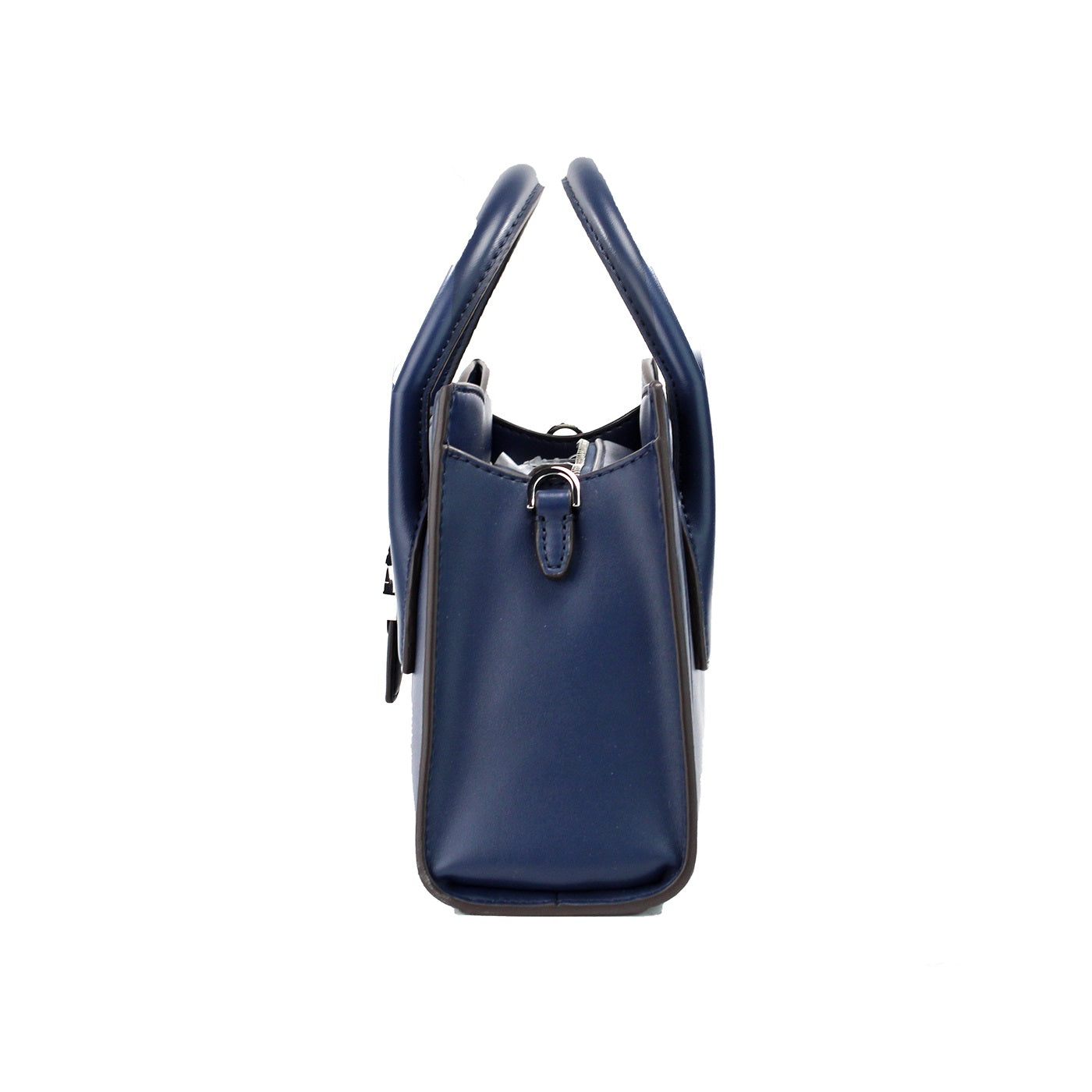 Sac à main à bandoulière Michael Kors Gabby Small en similicuir bleu marine avec fermeture éclair sur le dessus