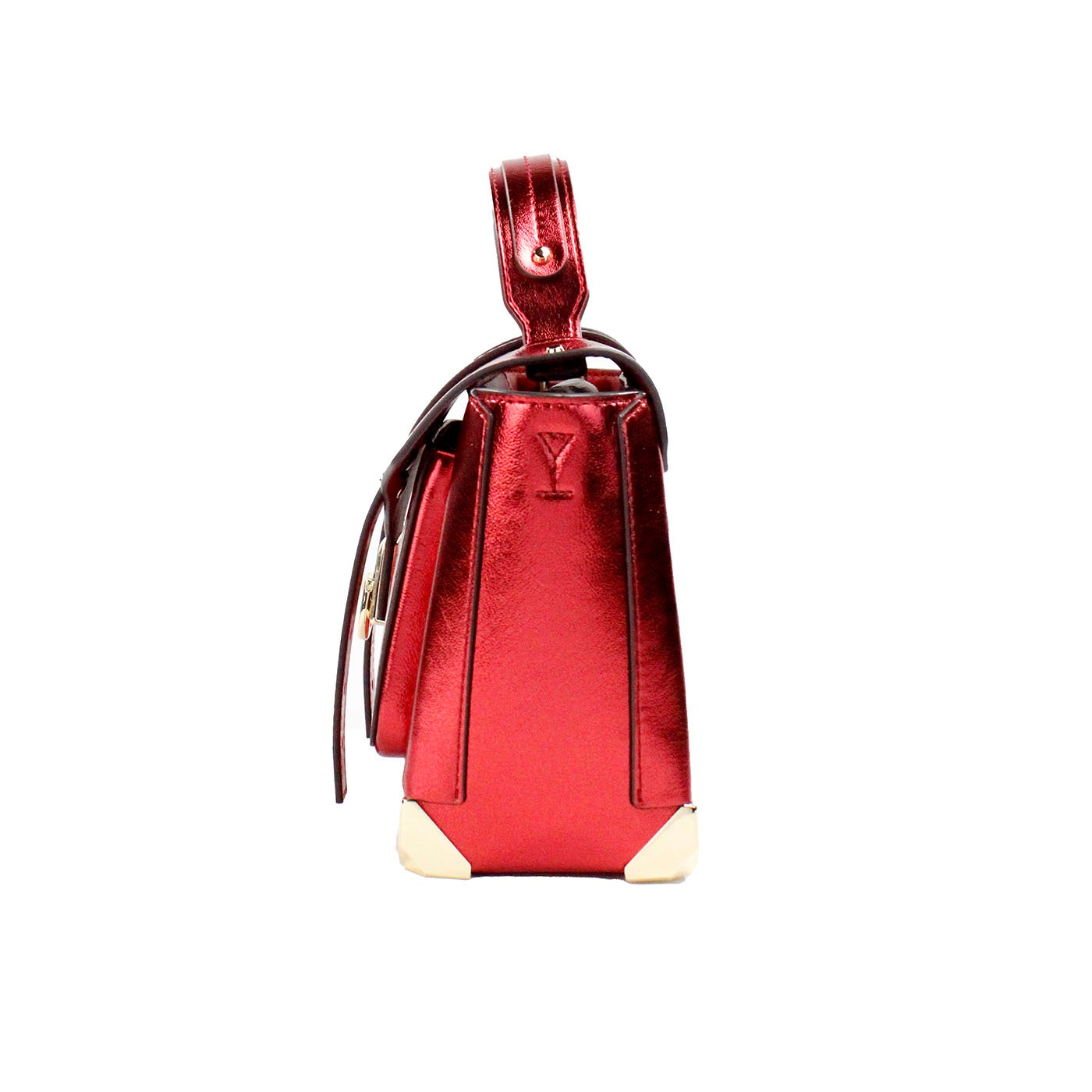 Sac cartable d'école Michael Kors Manhattan de taille moyenne en cuir rouge cramoisi