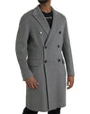 Dolce &amp; Gabbana Manteau double trench gris Veste en cachemire