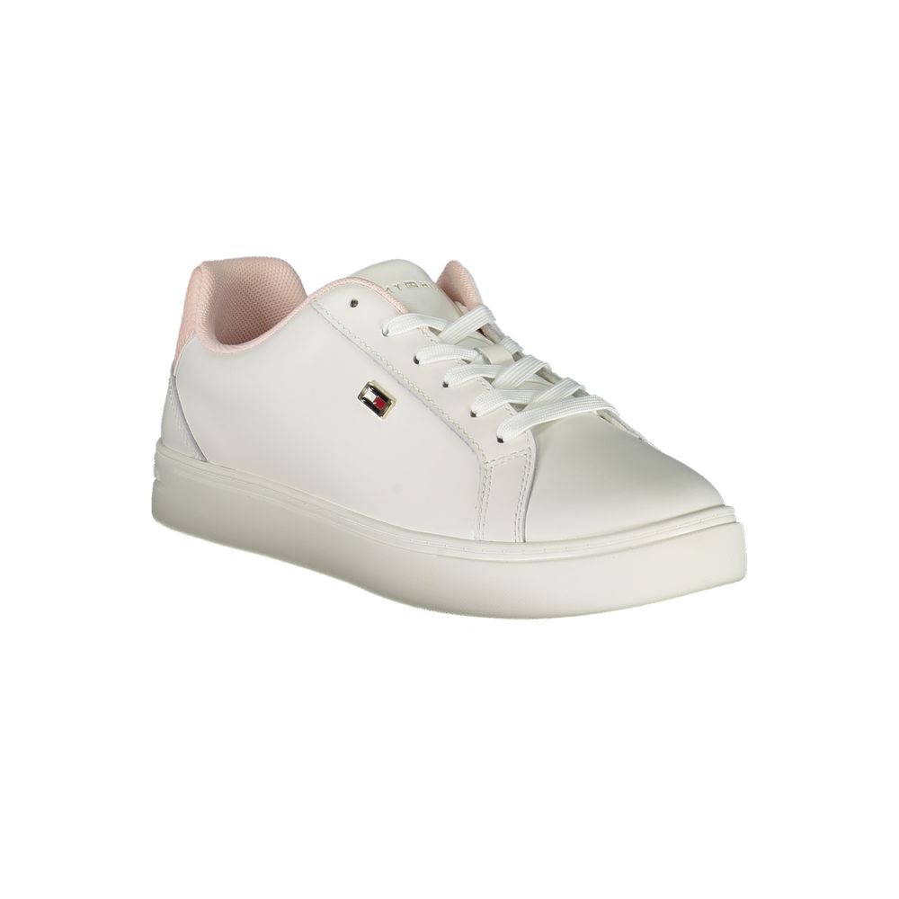 Tommy Hilfiger – Weiße Polyester-Sneaker