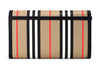 Sac à bandoulière portefeuille en cuir E-Canvas noir Hannah Icon Stripe Archive de Burberry