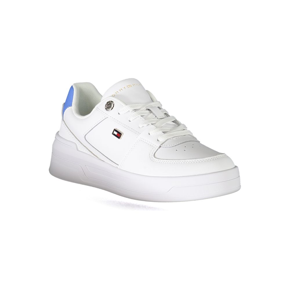 Tommy Hilfiger – Weiße Polyester-Sneaker