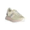 Blauer Beige Polyester-Sneaker