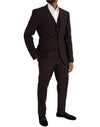 Dolce & Gabbana Maroon Wool MARTINI Formal 3 Piece Suit