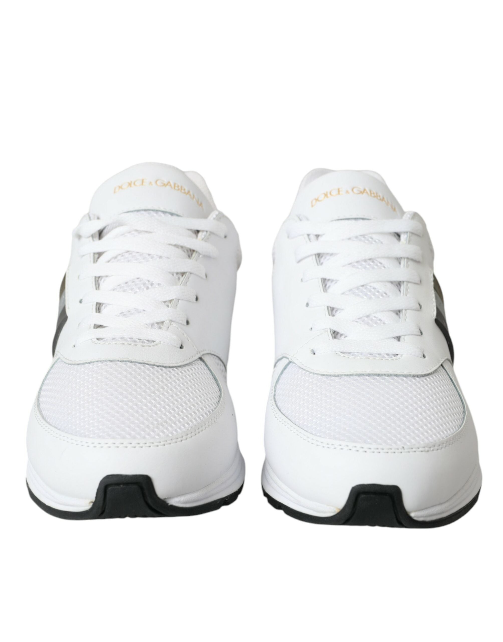 Baskets basses en cuir blanc Dolce & Gabbana