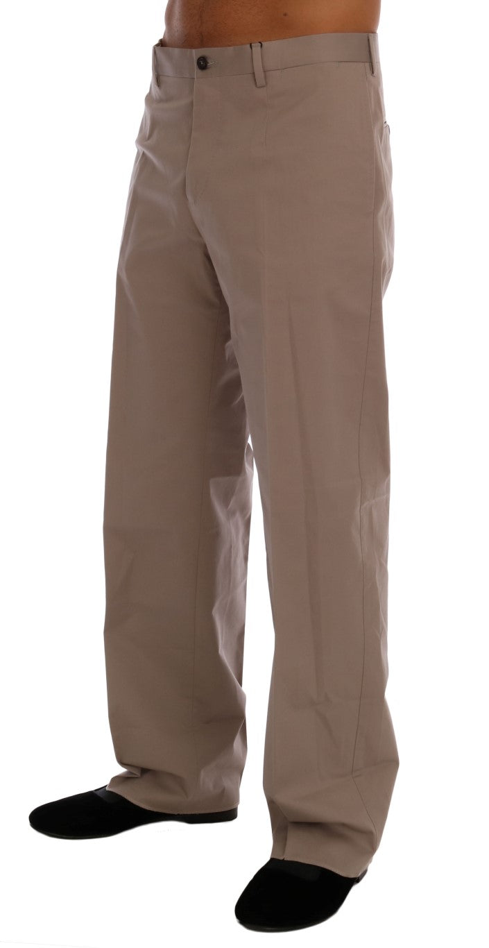 Pantalon chino décontracté beige chic Dolce & Gabbana