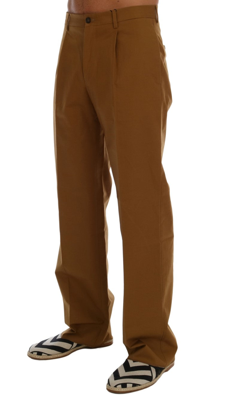 Pantalon habillé marron élégant Dolce & Gabbana pour homme